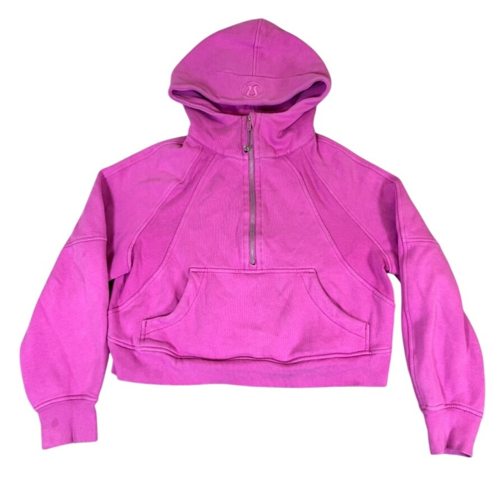 Lululemon Scuba Oversized Half-Zip Hoodie Pink Funnel Neck Sweatshirt XS/S